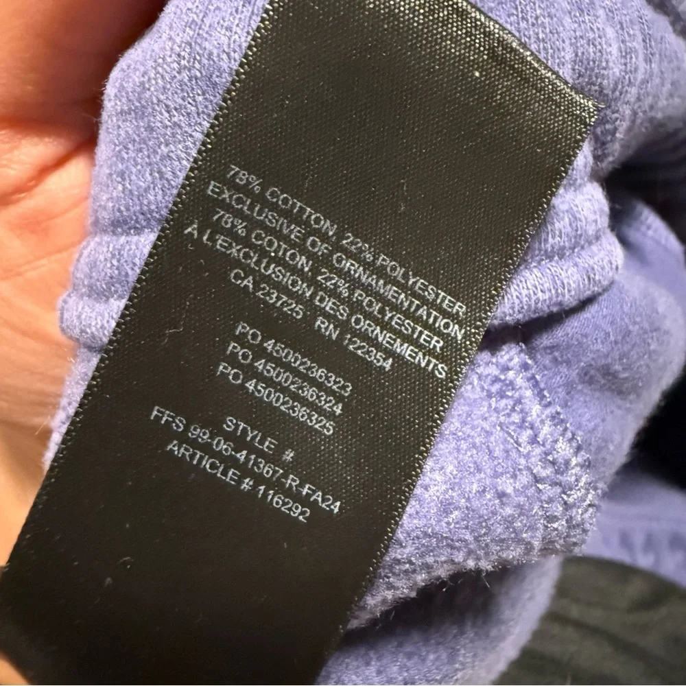 Aritzia Cozy Sweatfleece Mega Straight Sweatpant in Nightshade Blue- Size Medium - Picture 7 of 8